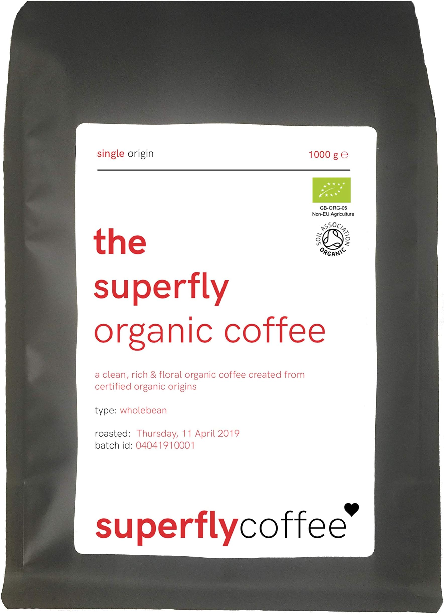 The SUPERFLY Organic Bulletproof Coffee | 1000g Wholebean | Single Origin Arabica | Organic Guatemalan Coffee