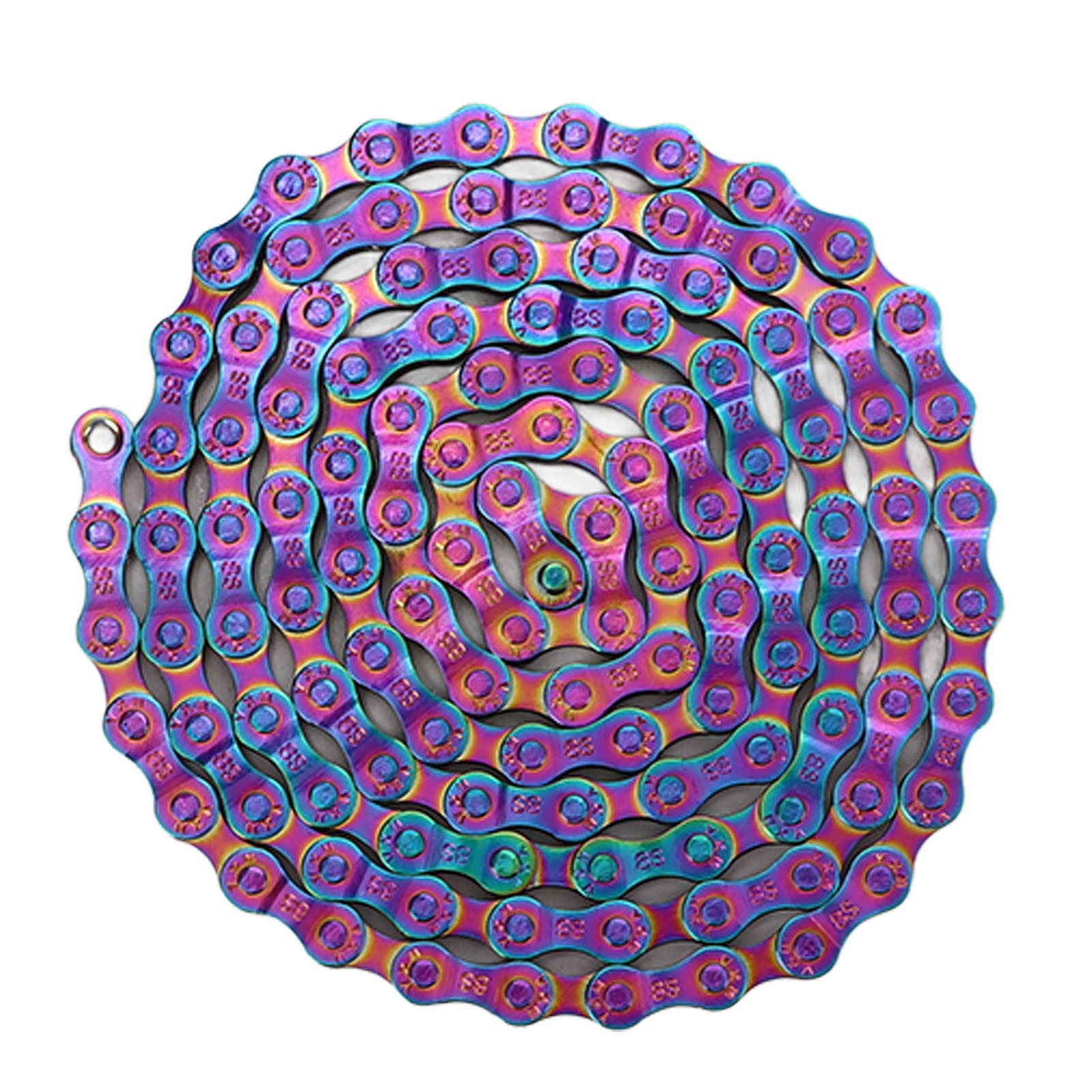 Bike Chain Rust Proof Sensitive, Rust Proof Colorful Electroplating6 7 8 Speed Bike Chain for Road Mountain Bikes