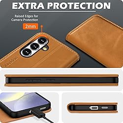 SHIELDON Wallet Case for Galaxy S25 5G, Genuine