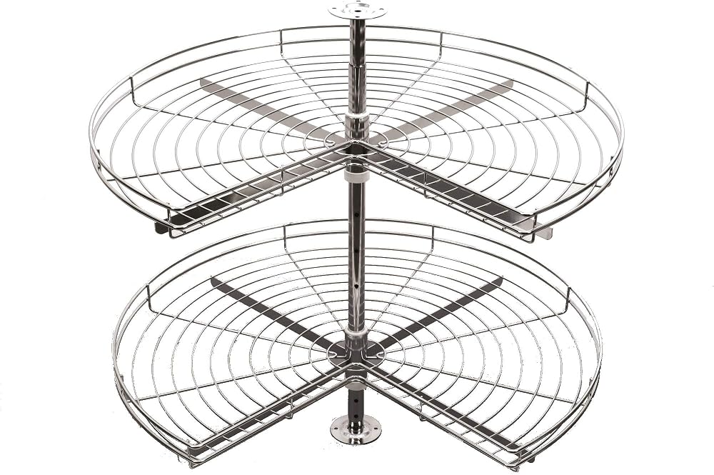 REJS 3/4 Kitchen Cabinet Carousel 270° Corner Ø750 Chrome