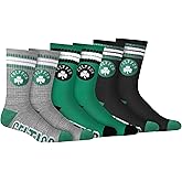 Ultra Game Men's NBA Official Athletic Cushioned Secure Fit Team Crew Socks-3 Pack
