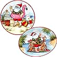 Certified International Santa's Wish Melamine 2 Piece Platter Set, Multicolor