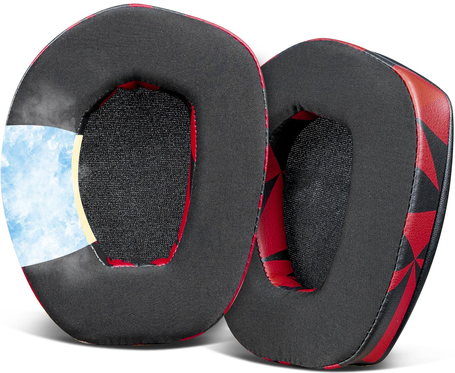 SOULWIT Cooling-Gel Earpads Replacement for Sennheiser RS165/TR165/RS175/TR175/RS185/TR185/RS195/TR195(RS/TR 165 175 185 195 RF), Ear Pads Cushions for HDR165/HDR175/HDR185/HDR195 - Red Storm