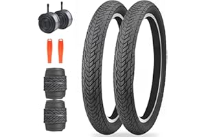 ZUKKA 20 x 2.35 Bike Tire 1/2 Pack 20 inch x 2.35 BMX Bike Tire Folding Replacement Tire for MTB Mountain Bike, BMX Bicycle Commuter Bike