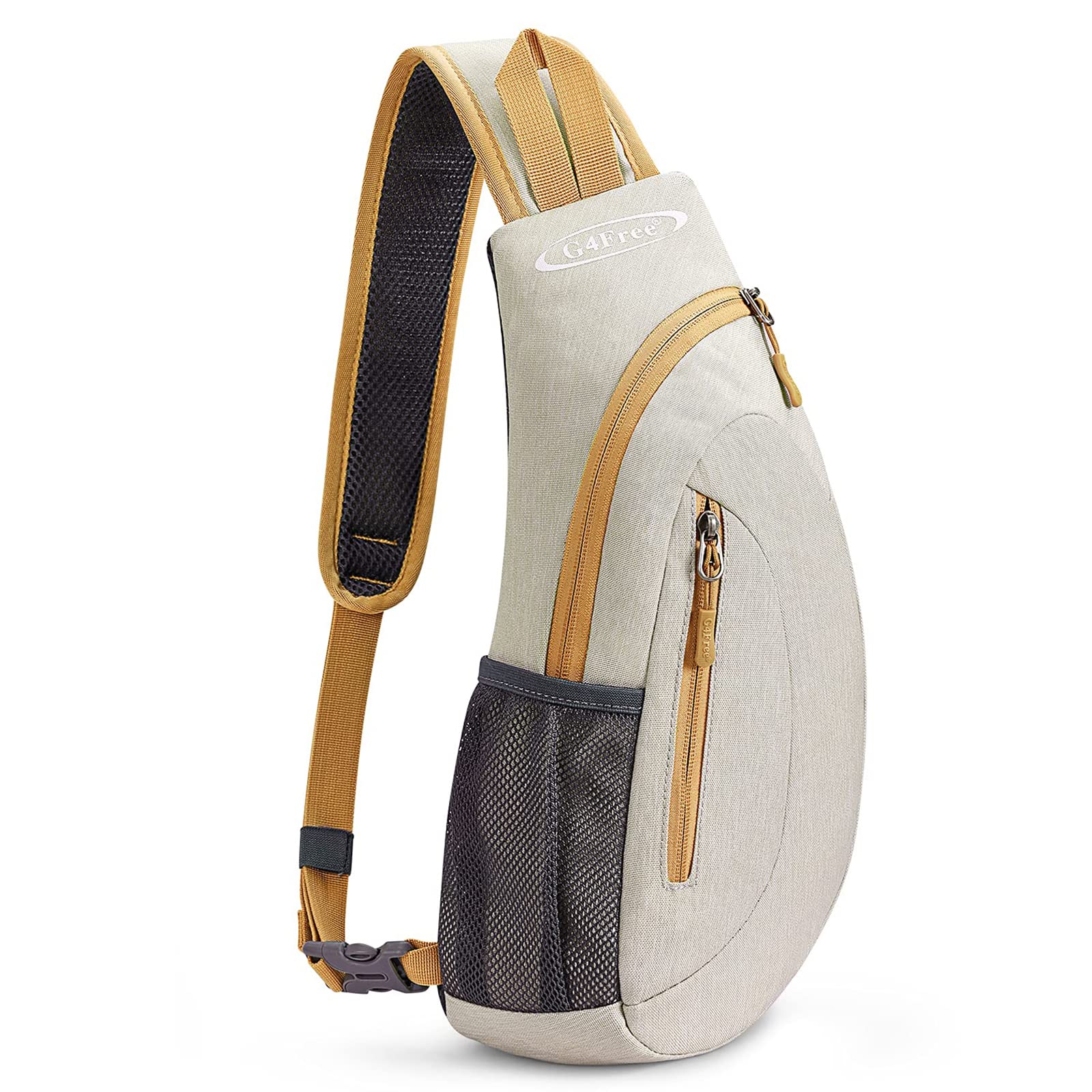 Photo 1 of G4Free Sling Bag for Men Women, Small Crossbody Backpack Lightweight Chest Shoulder Bags for Travel, Outdoor and Sports (Ivory)
