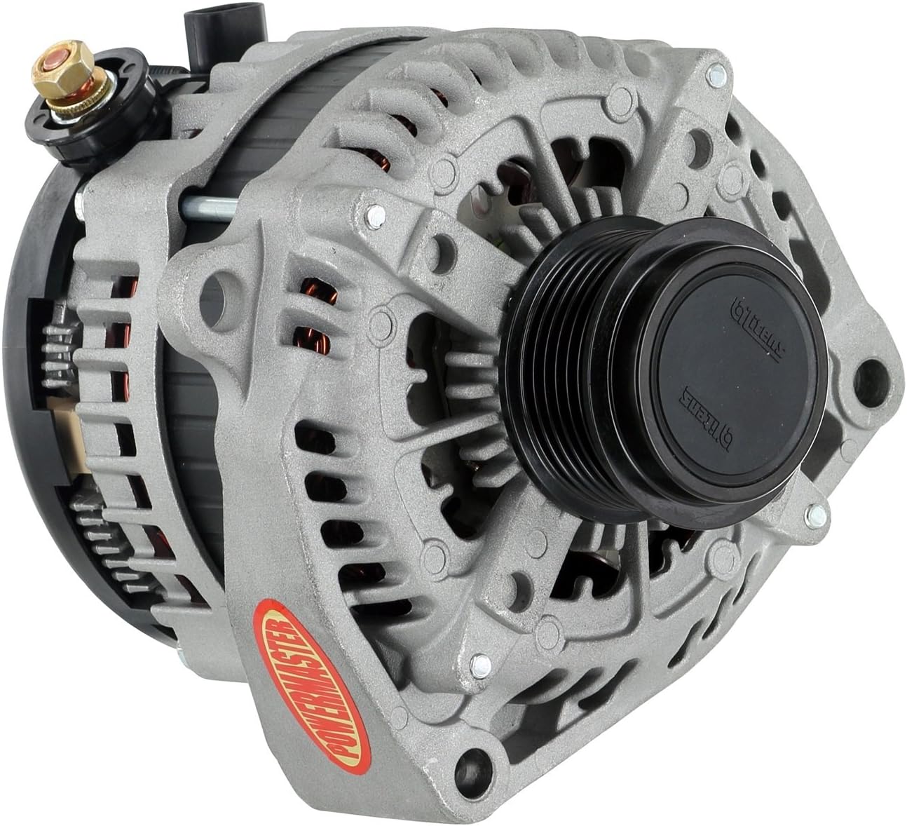 POWERMASTER44007 Alternator (Denso Natural 245A 6 grv Decoupler Pulley Esc., C, K Series, GMC w/2 pin OE Hookup FR-L VR Hairpin Upgrade), 1 Pack
