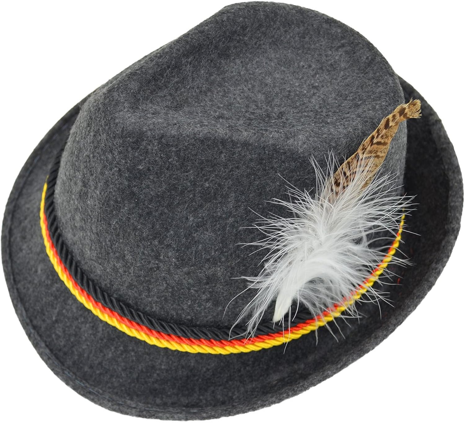 Melesh Adult Felt Swiss German Alpine Bavarian Oktoberfest Hat Cap: Clothing
