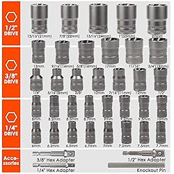 THINKWORK Bolt Extractor Set, 38 Pieces Impact Bolt