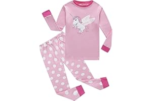 Family Feeling Kids & Toddler Girls Boys Pajamas 2 Piece Pjs Set 100% Cotton Sleepwear