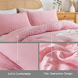 Cosybay King Comforter Set - 3 Pieces Seersucker