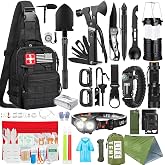 Survival Kit, 294 Pcs Survival Gear Emergency Supplies First Aid Kit | Emergency Survival Kit Camping Essentials Hiking Gear Bug Out Bag, Gifts for Men Dad