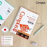Kokuyo Campus Shikkari Firm B5 Loose Leaf Paper 7mm Dotted 26 Holes 31 Lines view 2