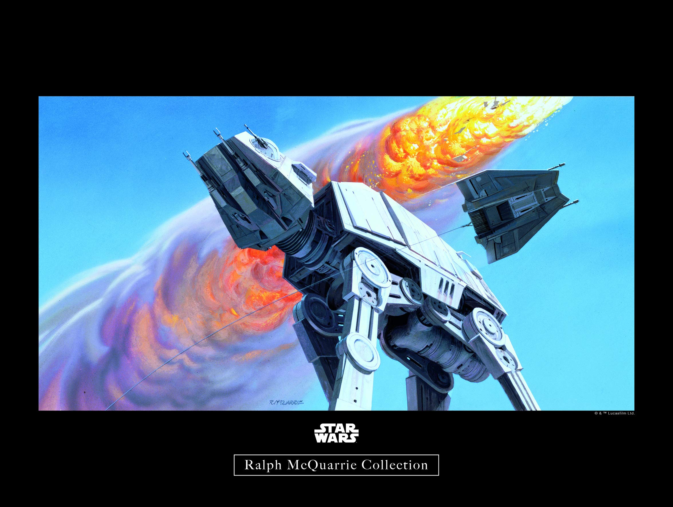 Komar Wall Picture | Star Wars Classic RMQ Hoth Battle at-at | Children's Room Decoration Art Print | No Frame | WB143-40x30 cm | Size: 40 x 30 cm (Width x Height)