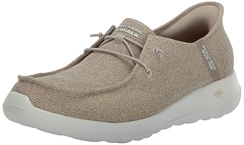 Skechers Women's Hands Free Slip-Ins Go Walk Joy Moc Toe Casual Shoe Sneaker, Natural, 8.5
