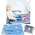 Cegali Airplane Seat Extender for Kids LP: Enhance Your Child's in-Flight Comfort. Travel Toddler Bed, Airplane Leg Rest, Airplane Foot Hammock and Seat Extender, All in One (Little Pilot - Cool Grey)