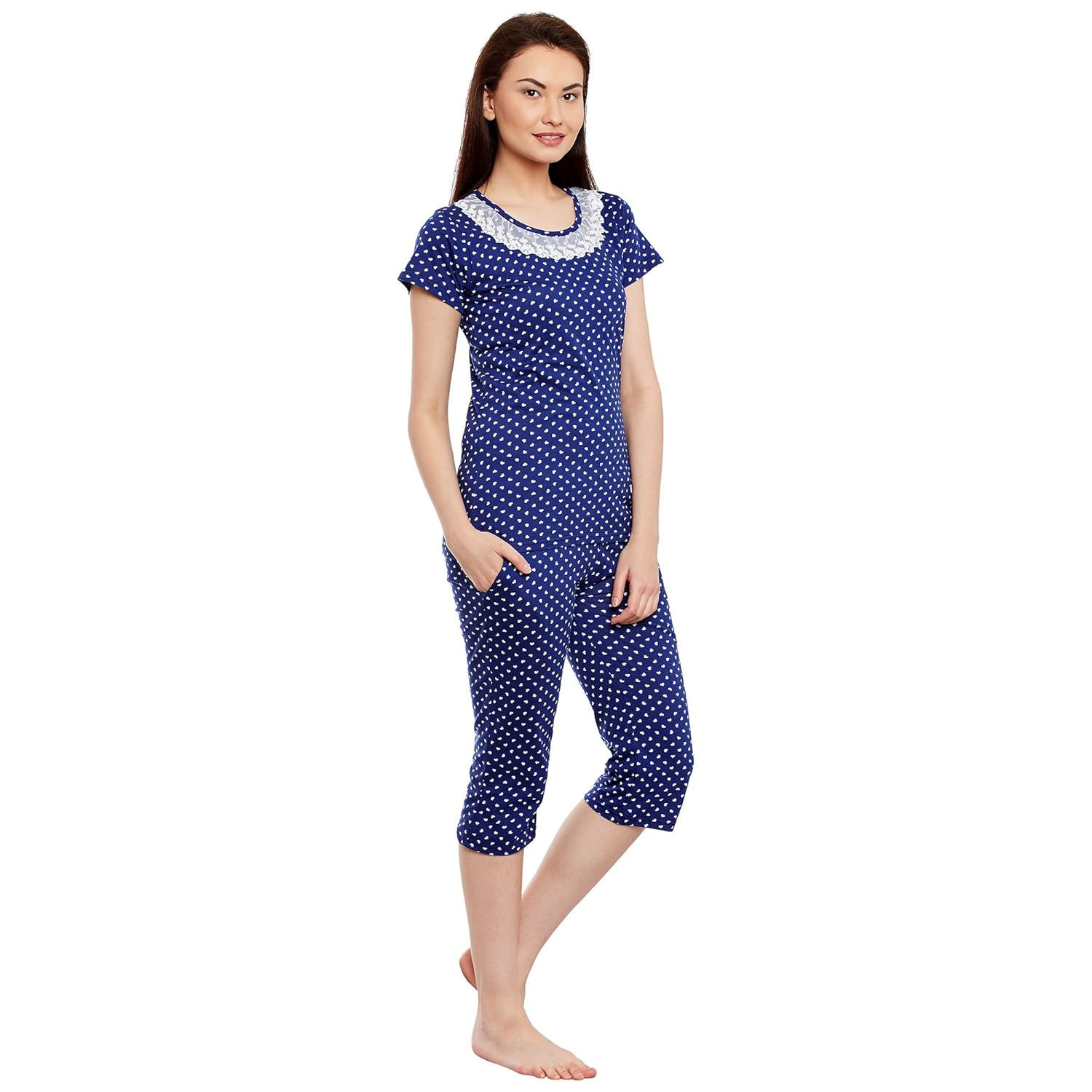 claura cotton printed capri and top