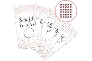 INKNOTE 120 PCS Scratch Off Stickers Cards Blank Gift Certificates for Business, for Hair Beauty Makeup Salon Spa Restaurant, DIY Coupon Cards for Holiday Birthday, Wedding Baby Shower Favors Games…