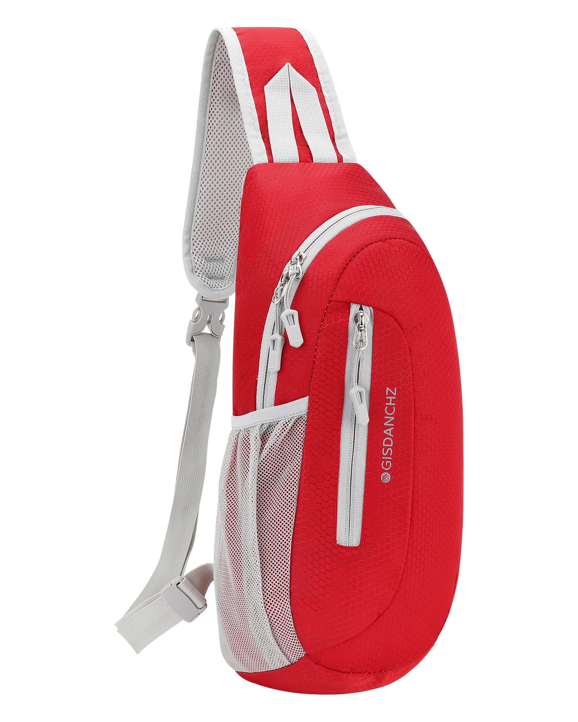 PivotWing Sling Bags For Men Women, Cross Body Bag Men Women Hiking Travel Sports Lightweight Shoulder Chest Bags Small Slim Sling Backpack Dog Walking Daypack Crossbody Bag Red