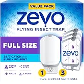 Zevo Flying Insect Trap for Fruit Flies & Gnats, 1 Plug-in Base & 3 Refills | Catches Fruit Flies & Gnats Near Fruit Bowls &