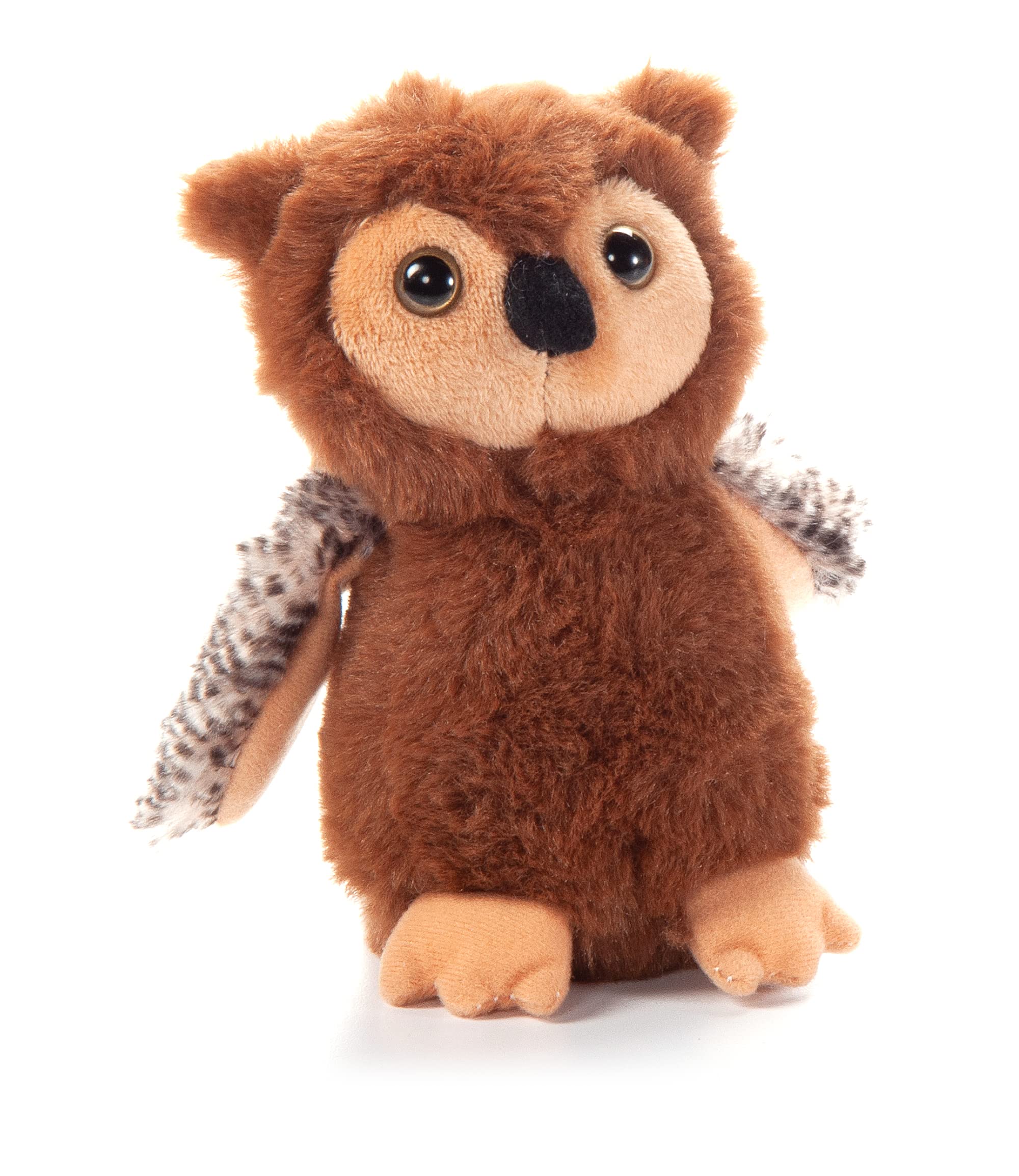 The Petting Zoo Owl Stuffed Animal Plushie, Gifts for Kids, Wild Onez Babiez Wildlife Animals, Brown Owl Plush Toy 6 Inches