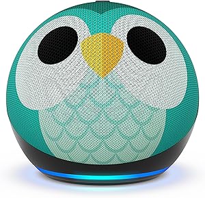 Echo Dot Kids (Neueste Generation) | Smarter WLAN- und Bluetooth-Lautsprecher mit Alexa | 1 Jahr Amazon Kids+ inklusive | Eulen-Design