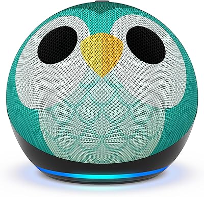 Echo Dot Kids (Neueste Generation) | Smarter WLAN- und Bluetooth-Lautsprecher mit Alexa | 1 Jahr Amazon Kids+ inklusive | Eulen-Design