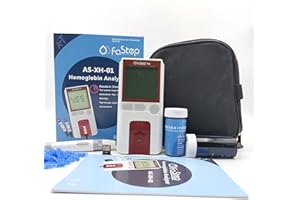 HEALTHCARETUYE Hb Hemoglobin Meter Hemoglobin Analyzer Hemoglobin Test Meter Kit Anemia Monitor + 25 Strips +25Lancets