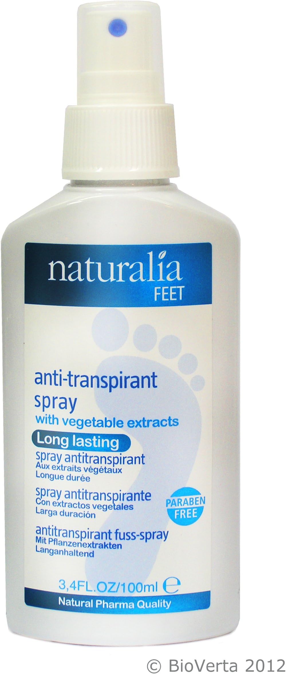 Naturalia Feet Anti-Transpirant Spray with Hamamelis - Paraben Free. 125 Ml