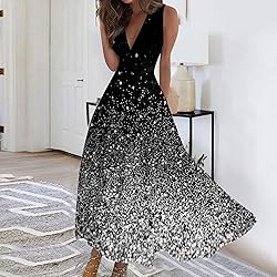 Summer Dresses for Women 2024 Black Long Sleeve
