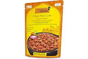 Kitchens of India Pindi Chana – Chick Peas Curry, (Pack of 6)10 Ounces , Gourmet Ready To Eat Authentic Indian Dish (Pack of 6)