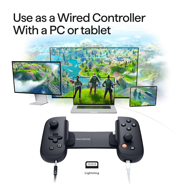BACKBONE ONE MOBILE GAMING CONTROLLER FOR IPHONE (LIGHTNING) – 2ND GEN – TURN YOUR IPHONE INTO A GAMING CONSOLE – PLAY XBOX, PLAYSTATION, PC, & APP GAMES (3 MONTHS APPLE ARCADE INCLUDED)