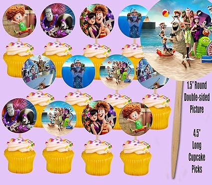 Amazon Com Hotel Transylvania 3 Cupcake Topper Picks Cake Beach