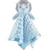 Pro Goleem Loveys for Babies - Soft Security Blanket Baby Snuggle Toy Newborn Stuffed Animals Baby Gifts for Boys and Girls, Triceratops Dinosaur, 16 Inch