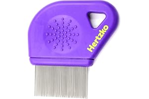Long Teeth Comb by Hertzko - Closely Spaced Metal Pin for Your Pet’s Coat - 25mm Long Metal Teeth are Great for Long Hair Areas on Dogs and Cats (Long Teeth)