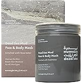 Numeira Dead Sea Mud Mask for Face & Body with Trace Minerals - Harvested from Jordan - Pore Reducer Mud Mask for Acne Skin - Gentle Dead Skin Remover for Face - Hydrating Facial Mask