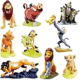 CNIUETYR Animal Figurine Commemorative Set, Spotted Hyena&amp;Warthog,for Party Cake Animal Decoration (9 Piece)