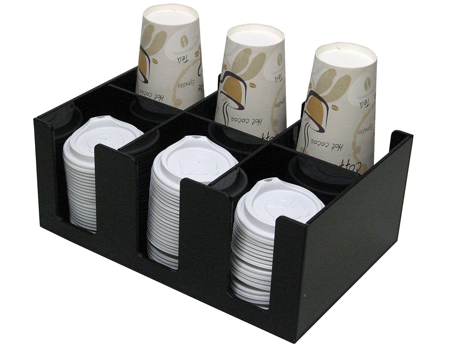 Amazon Com Small Coffee Cup And Lid Dispenser With 6 Sections For