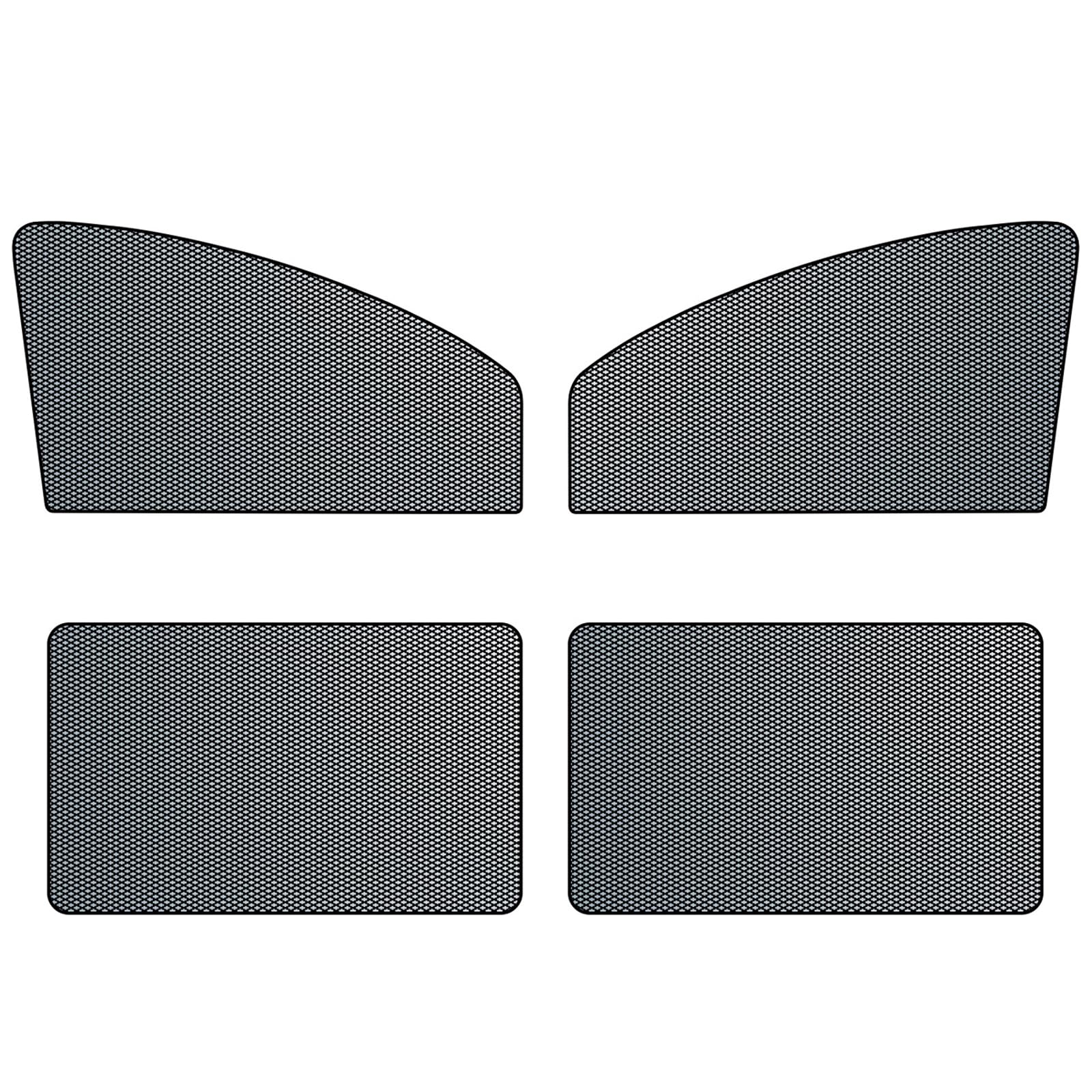 Photo 1 of ElasignShopo 4 Pack Magnetic Car Window Shade, Double-Sided Magnetic Car Window Covers Privacy Curtains Silver Reversible Breathable Mesh Window Sun Blocker for Camping Travel Nomads, Universal