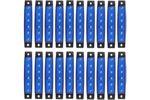 KYYET Blue LED Side Marker Lights,(Pack of 20) 6 LED 2835 SMD Clearance Lamps for Truck Trailer RV Campervan Pickup Tractor Lorry SUV Boat 12V DC Shockproof