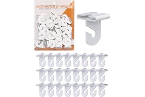 NACETURE Drop Ceiling Hook for Hanging – 25 Pack Ceiling Decorations Ceiling Hanger on Drop Suspended Ceiling Tile Hook Ceiling Clips for Classroom Grid for Office Home Stores Wedding (25 Pack)