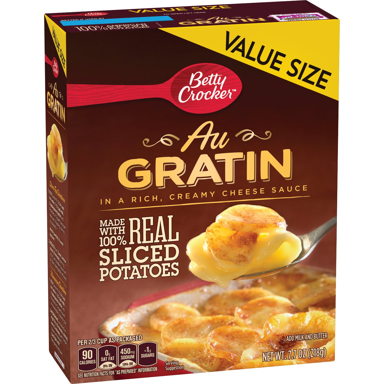 Amazon Com Betty Crocker Au Gratin Potatoes 7 7 Oz Box Pack Of 6 Packaged Potatoes Au Gratens Grocery Gourmet Food