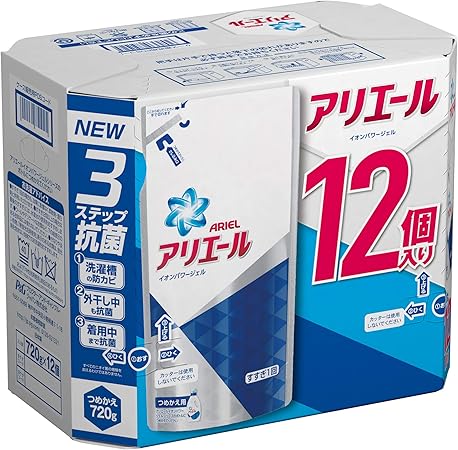Amazon アリエール 洗濯洗剤 液体 イオンパワージェル 詰め替え ケース販売用 7gx12 アリエール 液体洗剤 Amazon アリエール 洗濯洗剤 液体 イオンパワージェル 詰め替え ケース販売用 7gx12 アリエール 液体洗剤