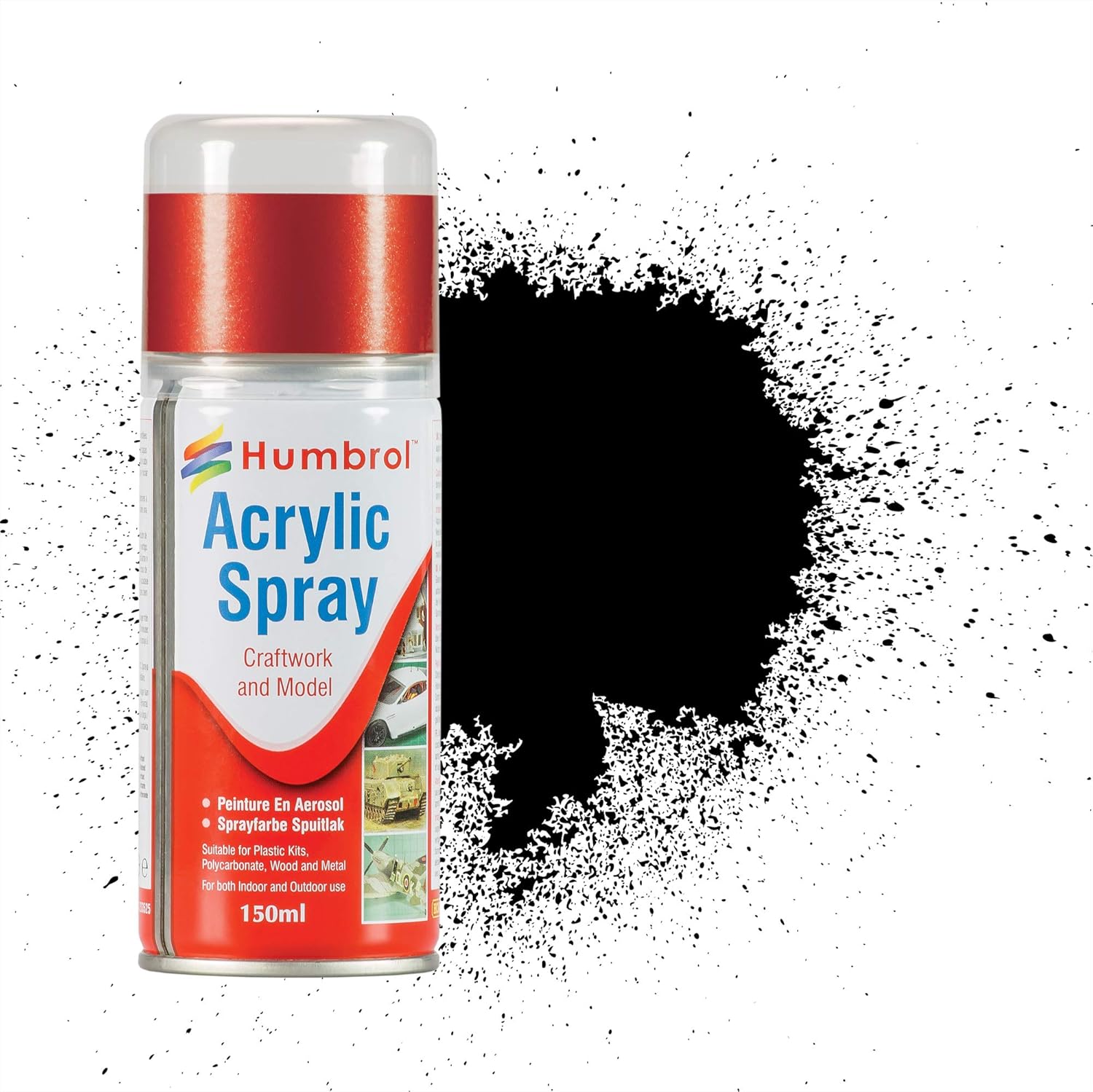 Humbrol AD6021 No 21 Black Gloss Spray