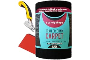 SturdyShape Thick Boat Trailer Bunk Carpet Kit 13ftx12in 25oz Marine Grade