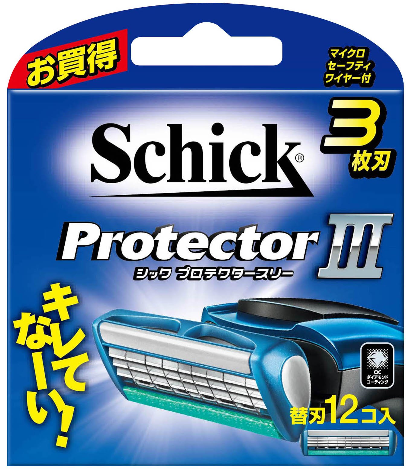 Schick(シック) プロテクタースリー 3枚刃 替刃 (12コ入) 髭剃り カミソリ商品画像