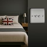 Varilight Double Toggle Light Switch 2-Way Value Matt Chrome XST2 view 2