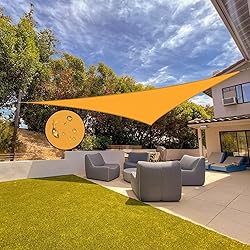 Jneaicn Shade Sail Waterproof Sun Canopy Triangle