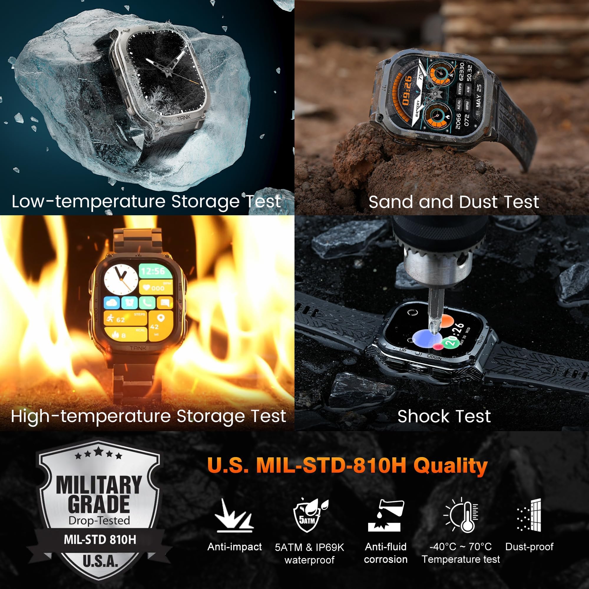 Mua AMAZTIM Smart Watch, 60 Days Battery Life, 5ATM Waterproof Swimming ...