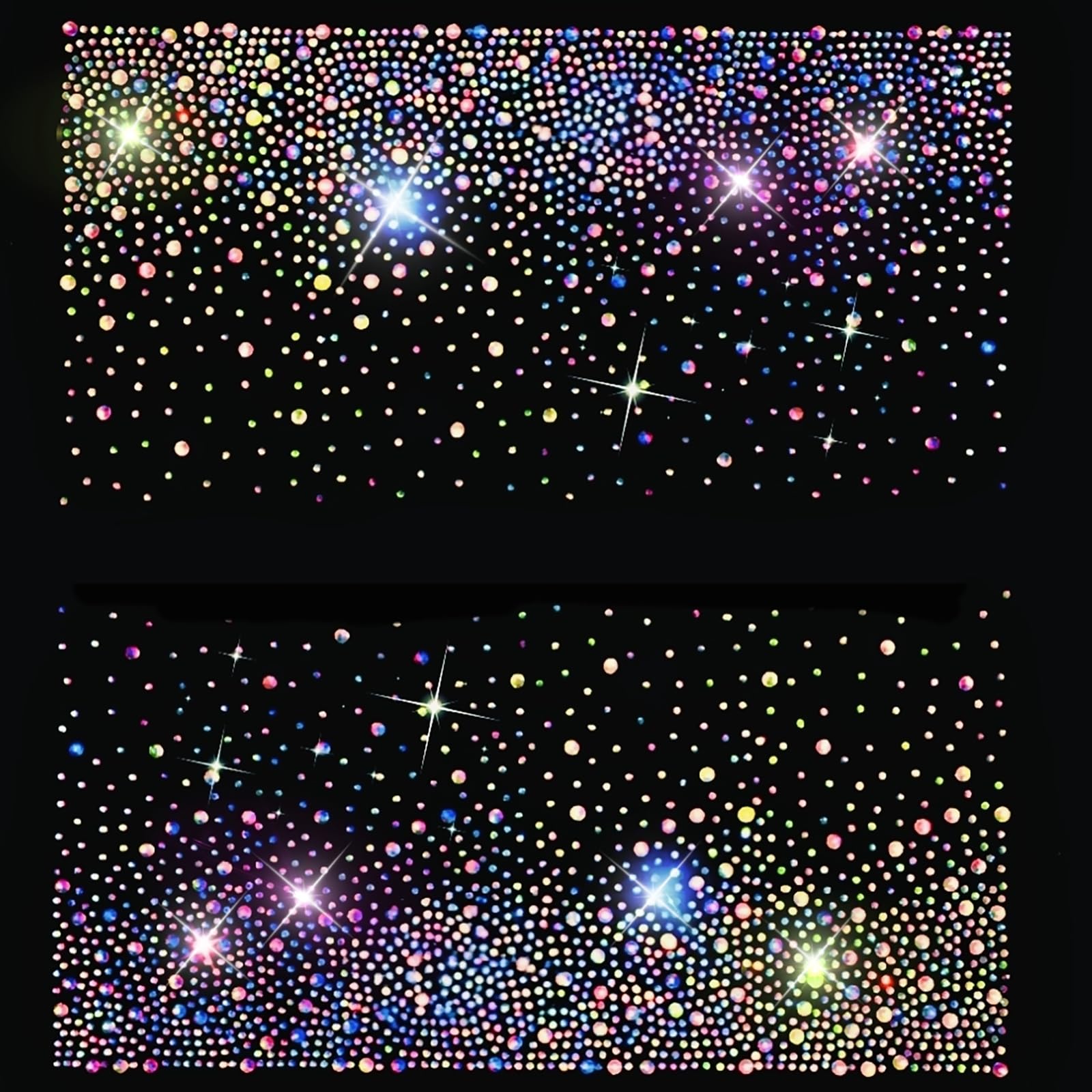 Photo 1 of 12 Sheets AB Iron on Rhinestone Sheets for Heat Press | Hotfix Rhinestone Transfers, Flat Round Crystal Decals, Glitter Gems Stickers, Iron on Patches for T-Shirts, Denim, Clothing, DIY Crafts