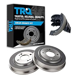 TRQ Rear Brake Shoes & 2 Drums Left LH & Right RH